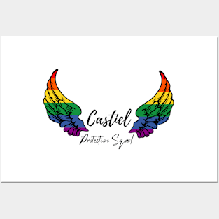 Castiel Protection Sqad rainbow wings Posters and Art